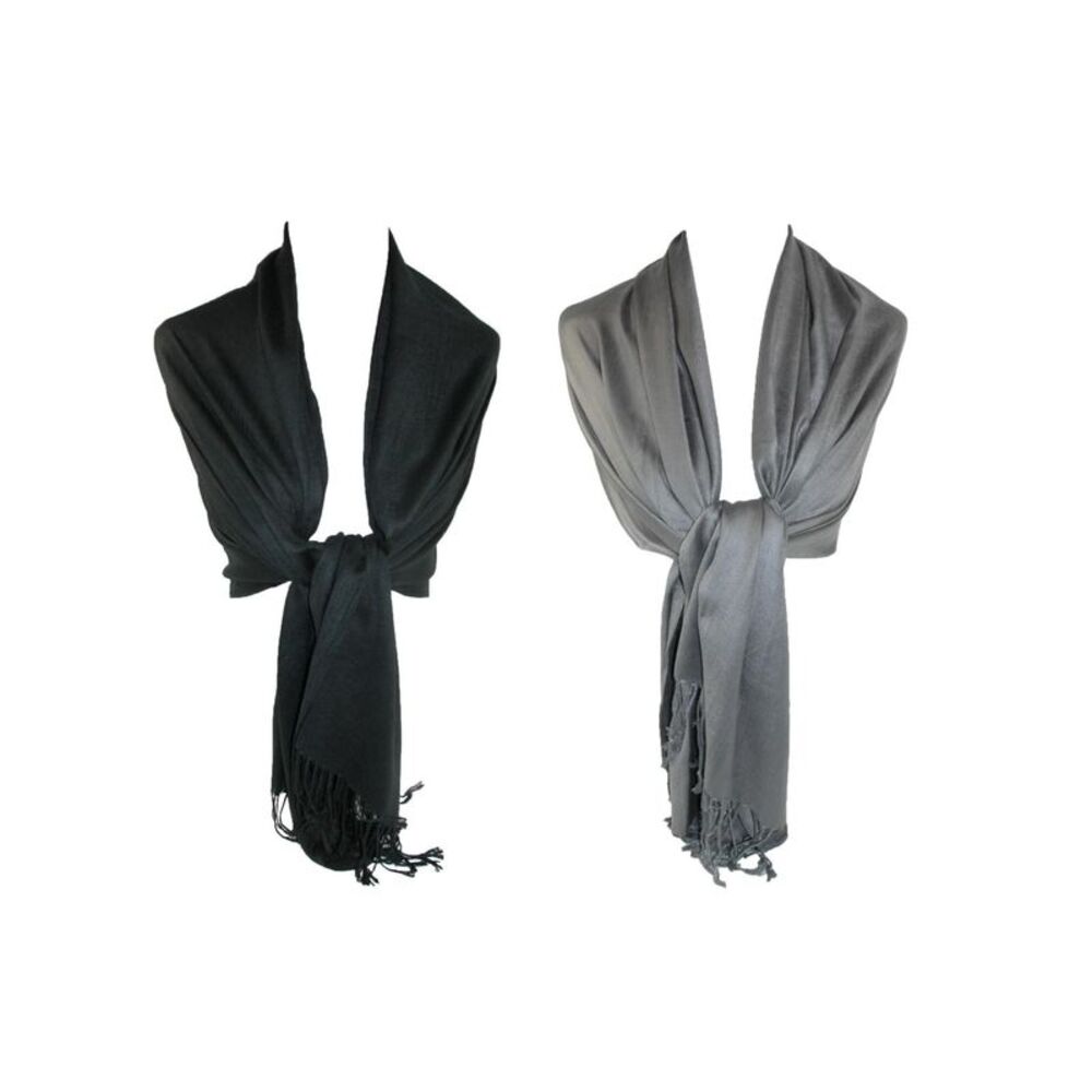 CTM Women's Classic Pashmina Style Shawl Wraps